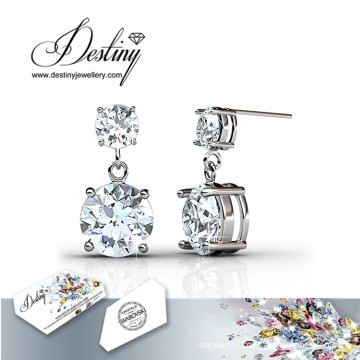 Destiny Jewellery Crystal From Swarovski 925 Sliver Snowman Earrings